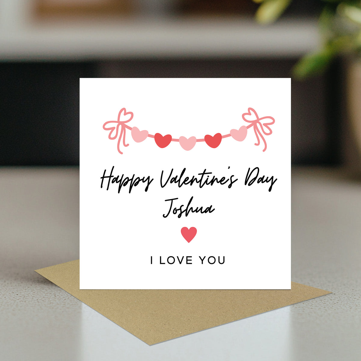Personalised Happy Valentines Card, Valentines Card For Him Her