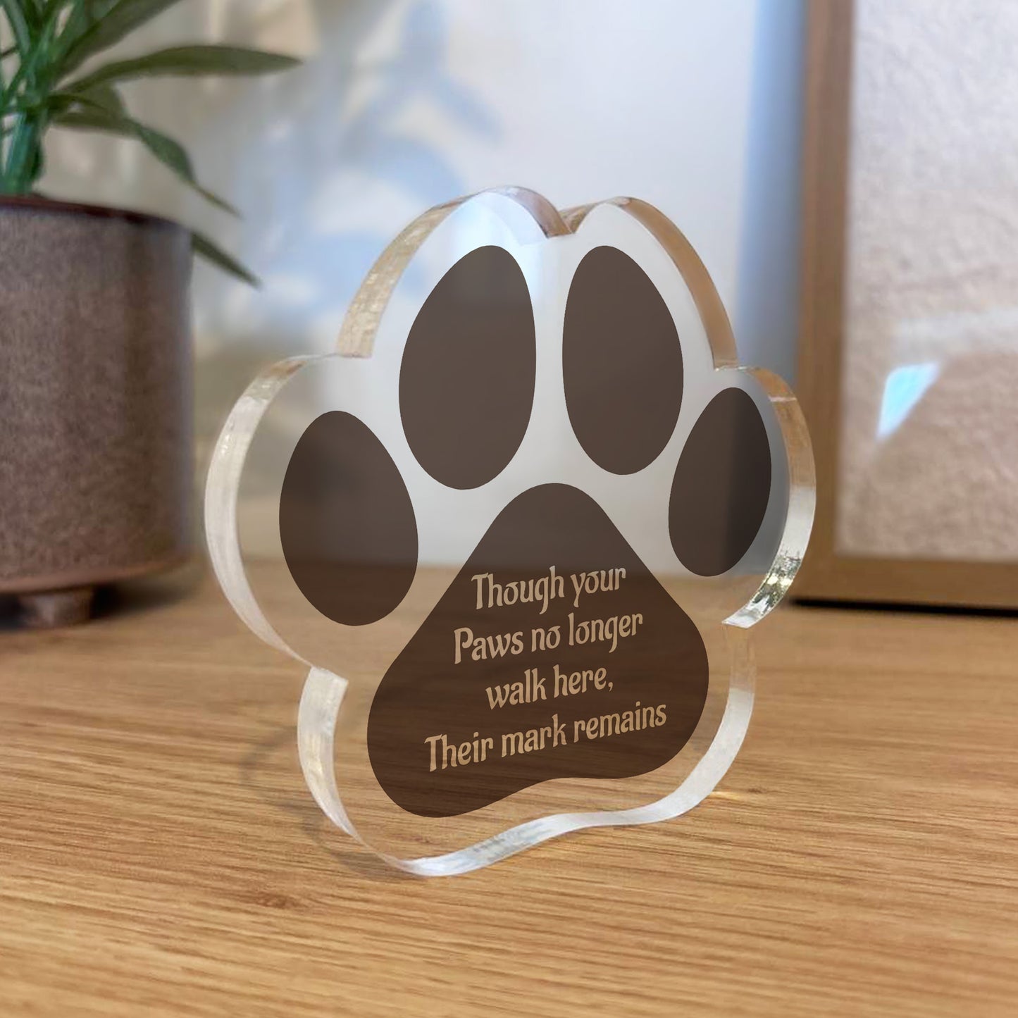 Special Dog Memorial Gift Paw Print Plaque In Memory Of Dog Cat