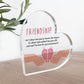 Heart Shaped Friendship Plaque Thank You Gift For Best Friend