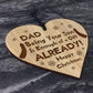 Dad Christmas Gift From Son Novelty Wood Heart Funny Gift Idea