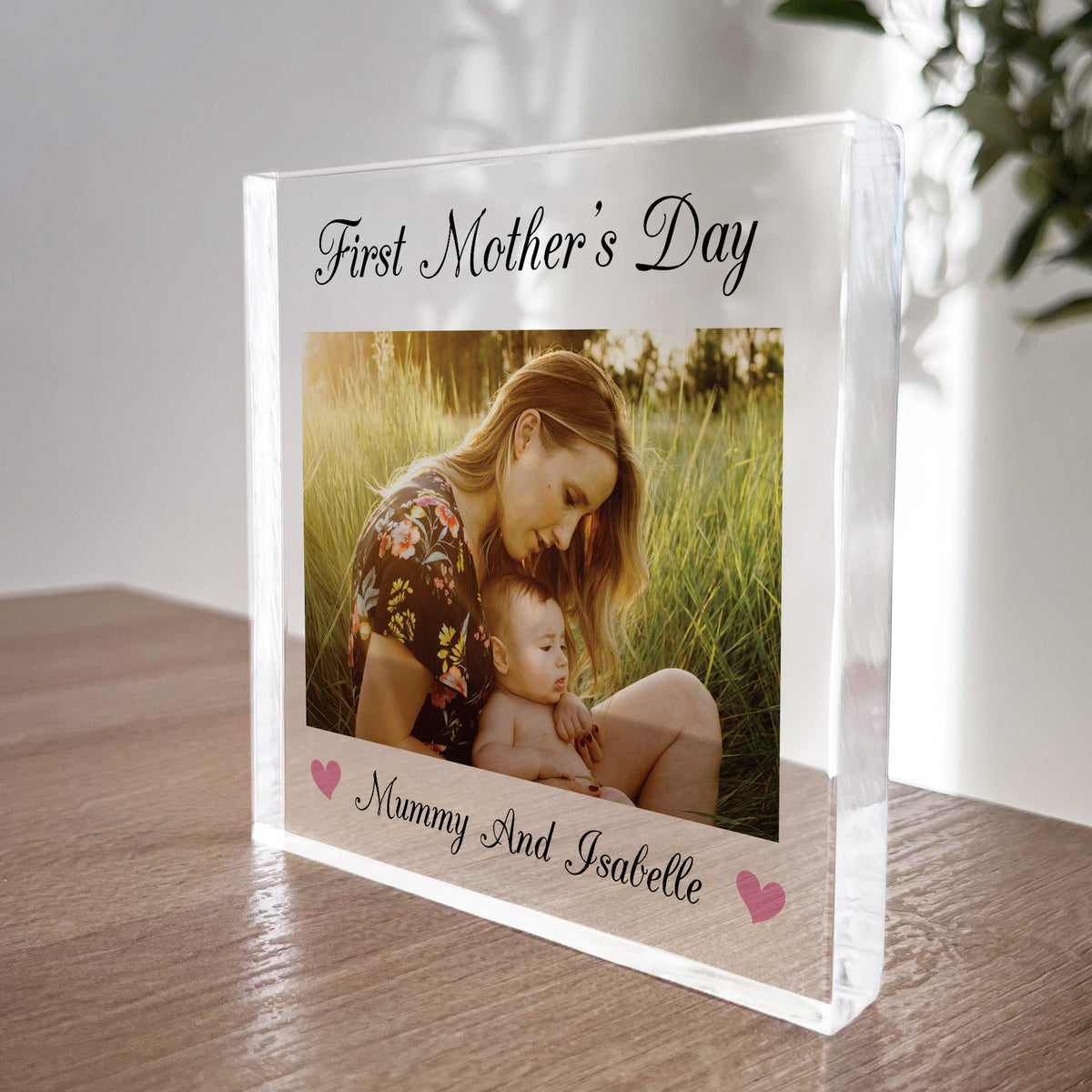 First Mothers Day Gift Personalised Mum Photo Plaque Mothers Day