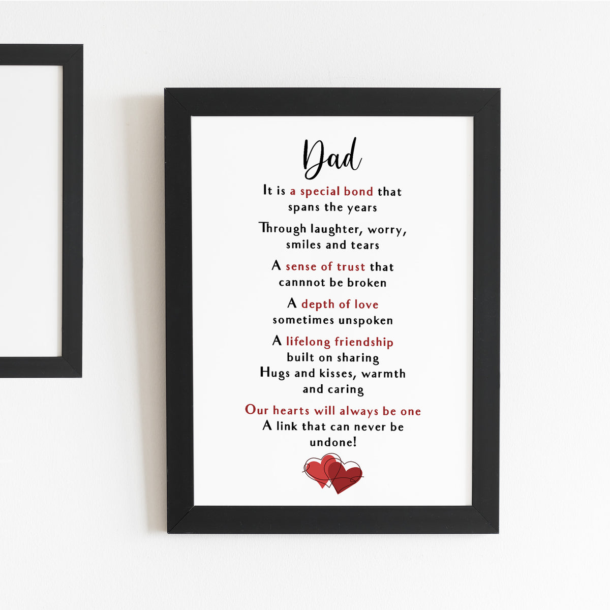 Special Gift For Dad Framed Print Thank You Gift For Dad