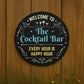Cocktail Bar Sign Acrylic Bar Signs For Home Bar Outside Welcome