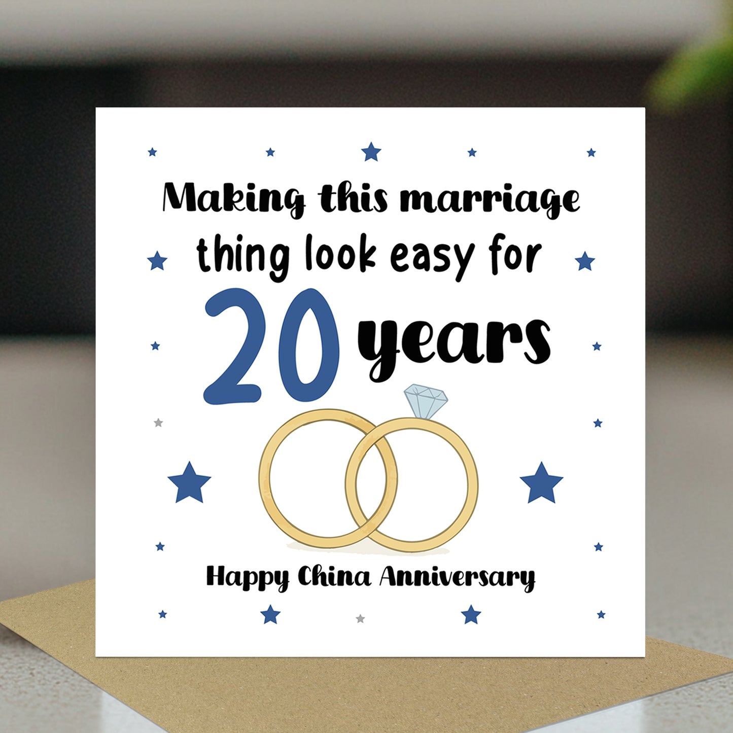 20th Wedding Anniversary Card For Husband Wife Couple