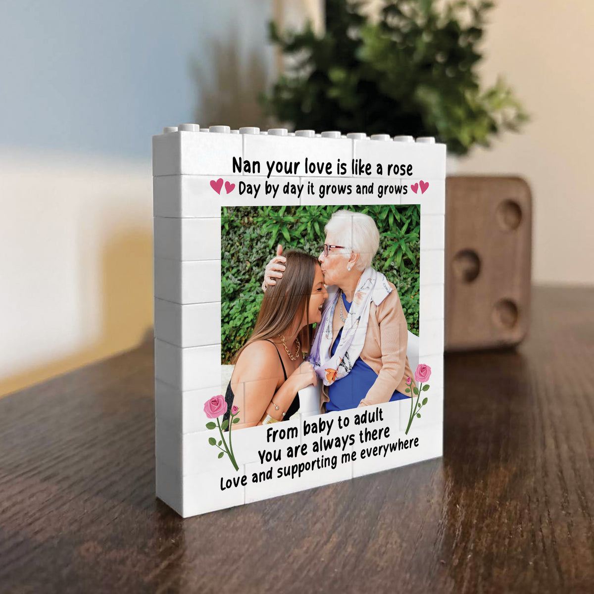 Personalised Gift For Nan For Mothers Day Birthday Photo Block