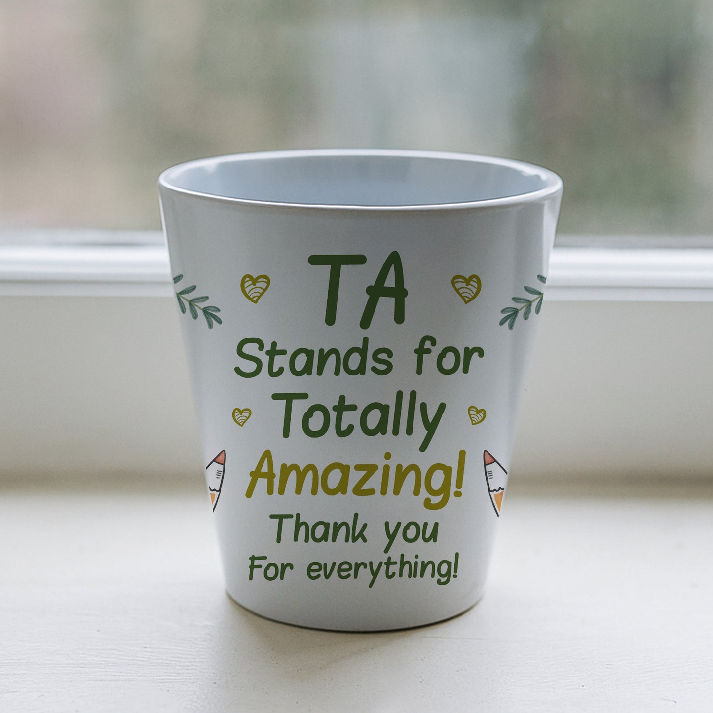 Teaching Assistant Gift Teacher Plant Pot 10cm x 9cm Thank You