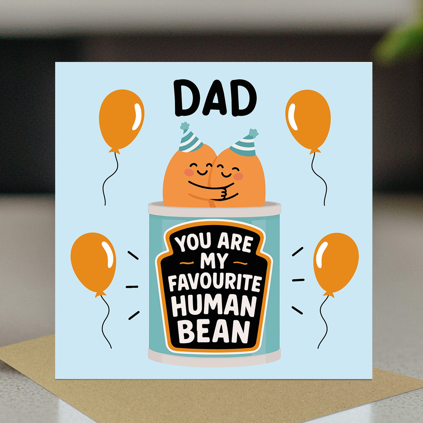 Fathers Day Card For Dad My Favourite Human Bean Card For Dad