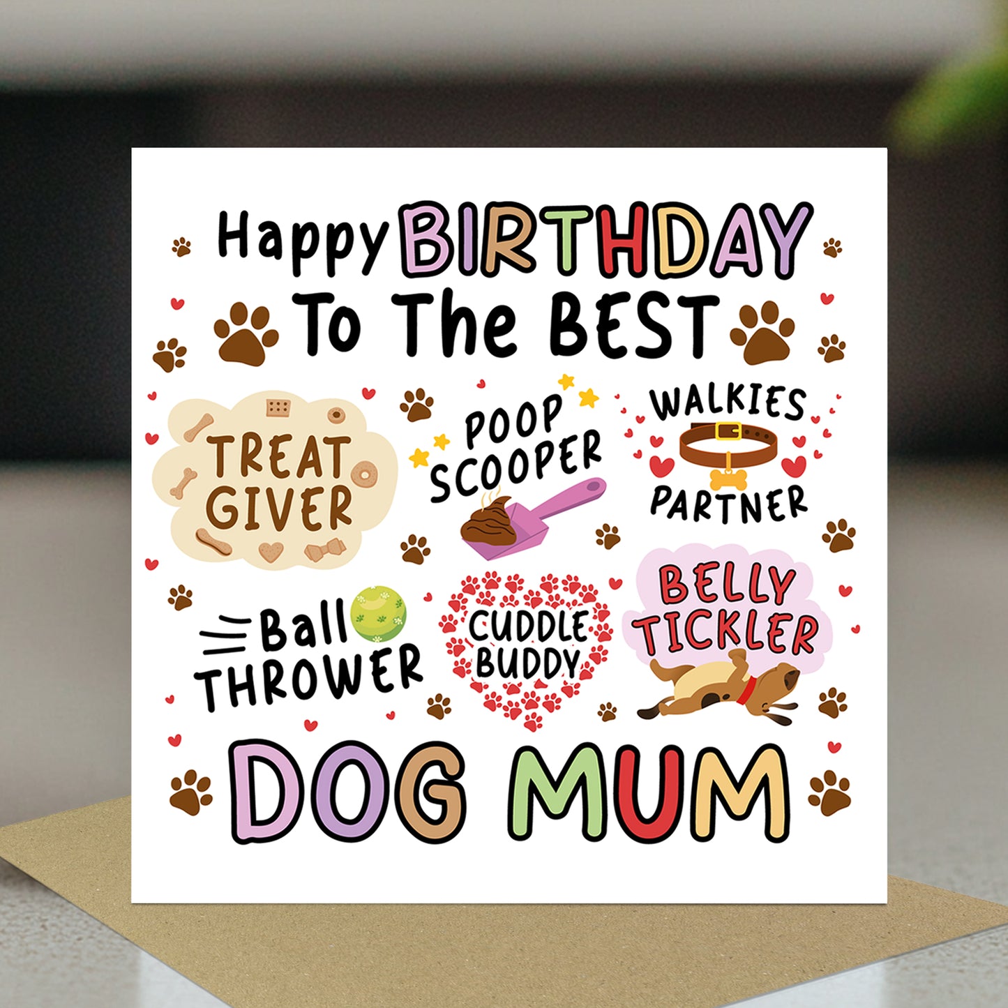 Birthday Card From The Dog Birthday Card For Best Dog Mum