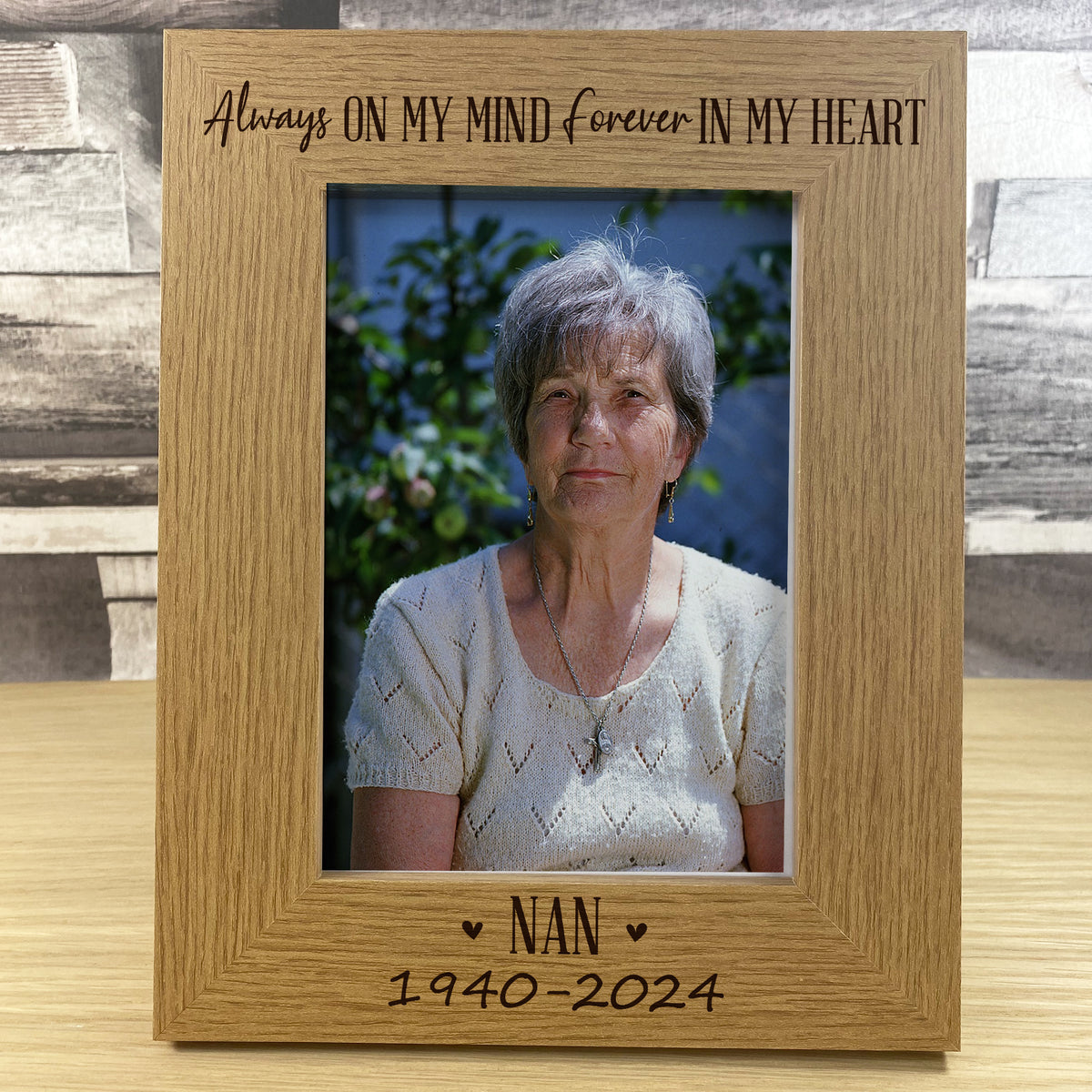 Nan Memorial Gift for Loss of Loved One Memorial Photo Frame 5x7