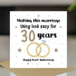 30th Wedding Anniversary Card For Husband Wife Couple