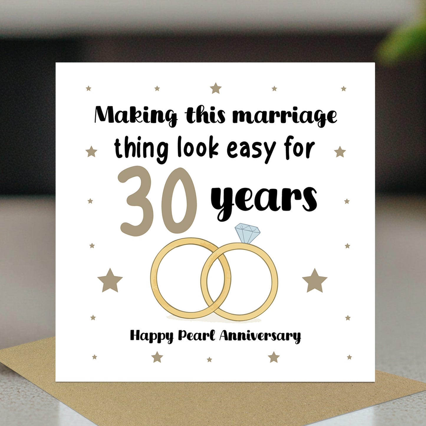 30th Wedding Anniversary Card For Husband Wife Couple