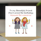 BEST FRIEND Birthday Card With Kraft Envelope Bestie BFF