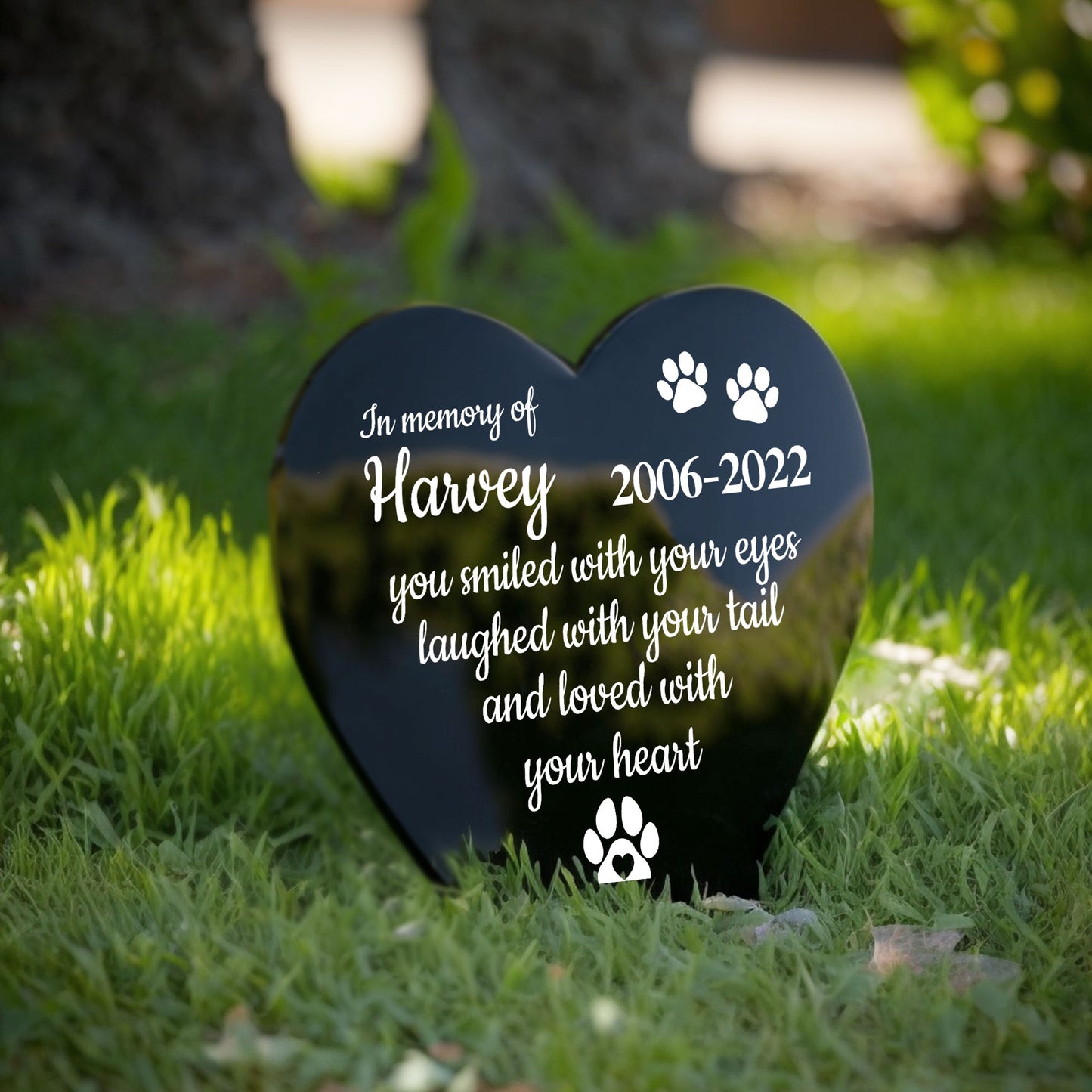 Personalised Pet Memorial Grave Marker Plaque with Photo Text