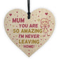 Funny Mum Card and Wood Heart Novelty Mum Gift From Daughter Son