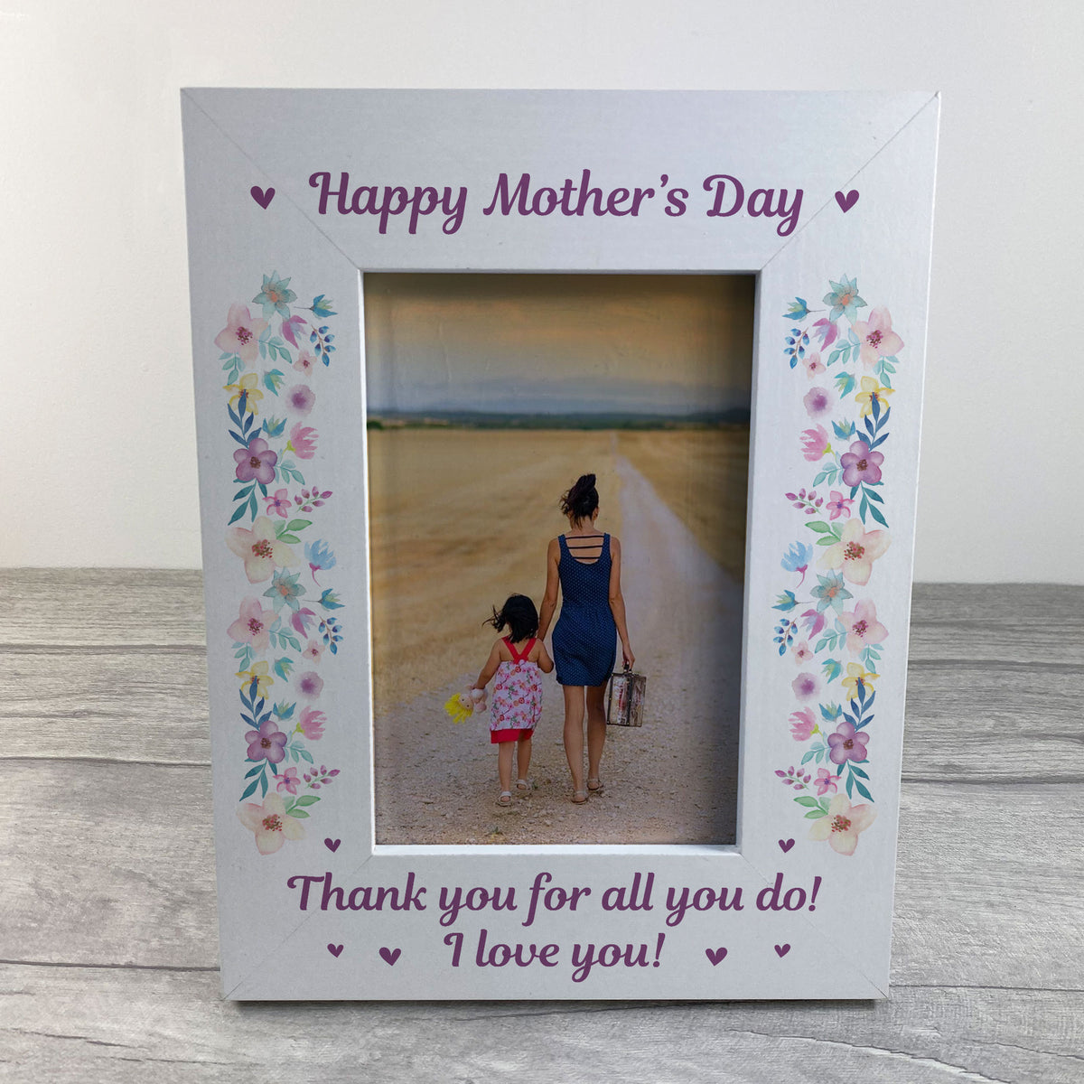 Mothers Day Gift Wooden 6x4  Frame Mum Gift From Daughter Son