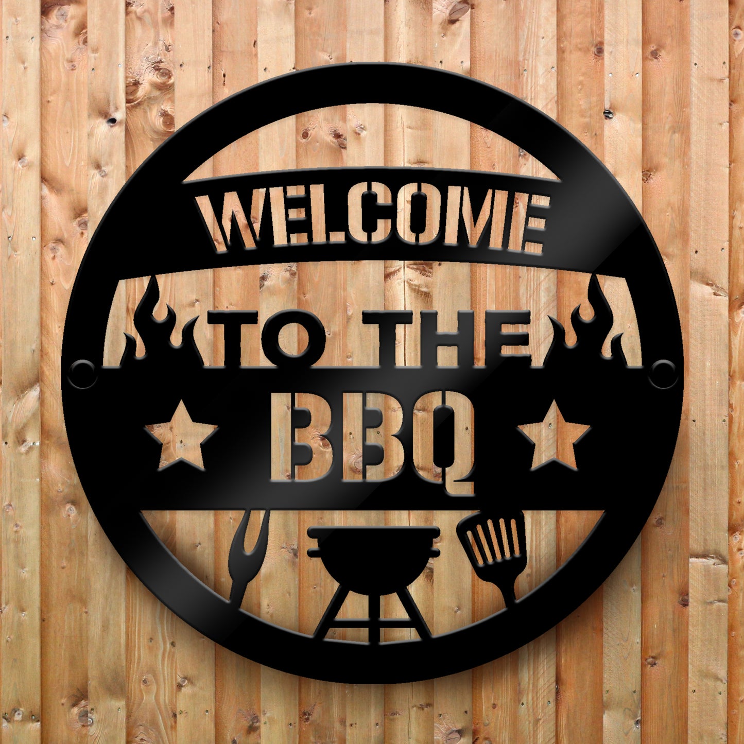 BBQ Sign For Garden Welcome Sign To The BBQ Plaque Hanging Sign