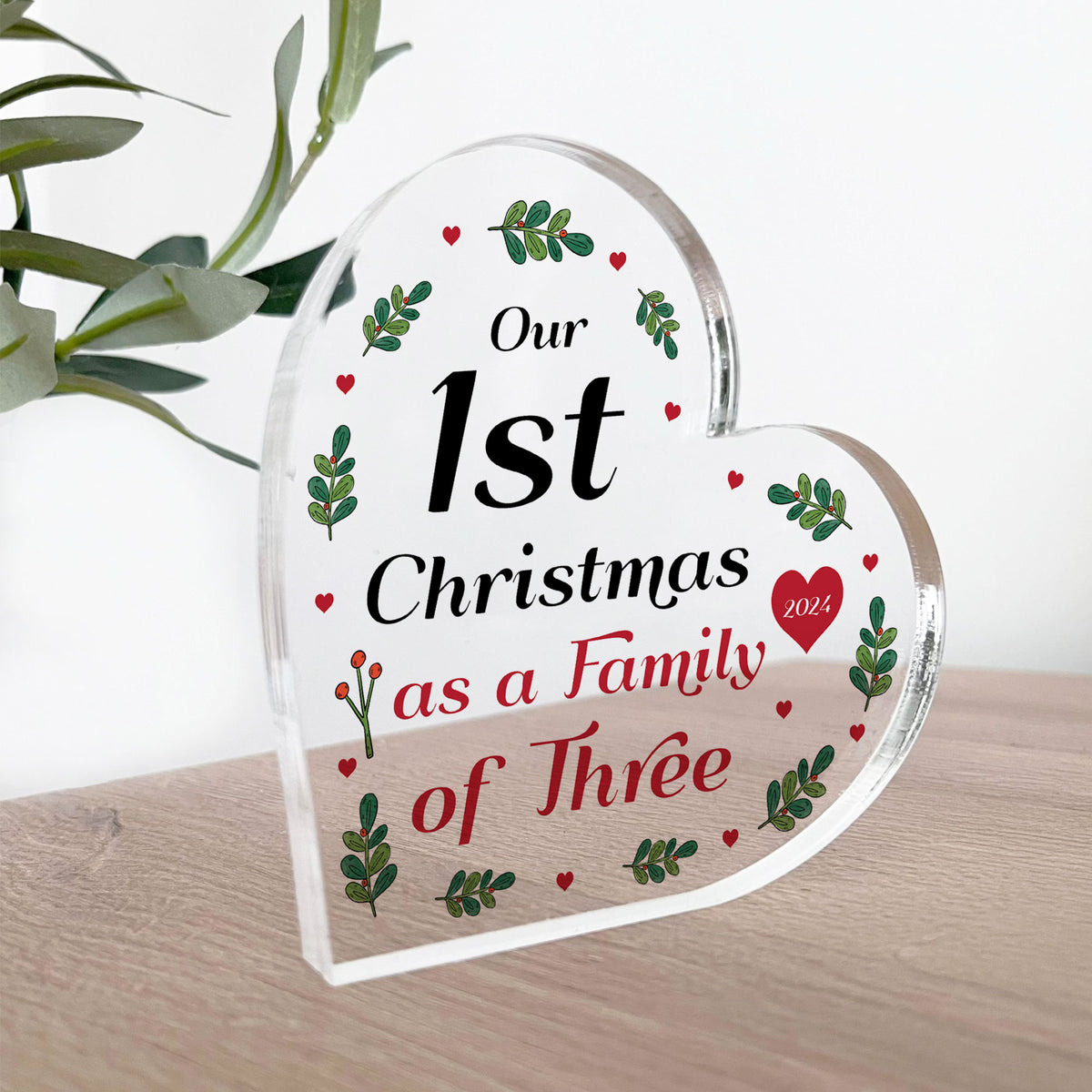 Our 1st Christmas As A Family Of Three Personalised Family Gift