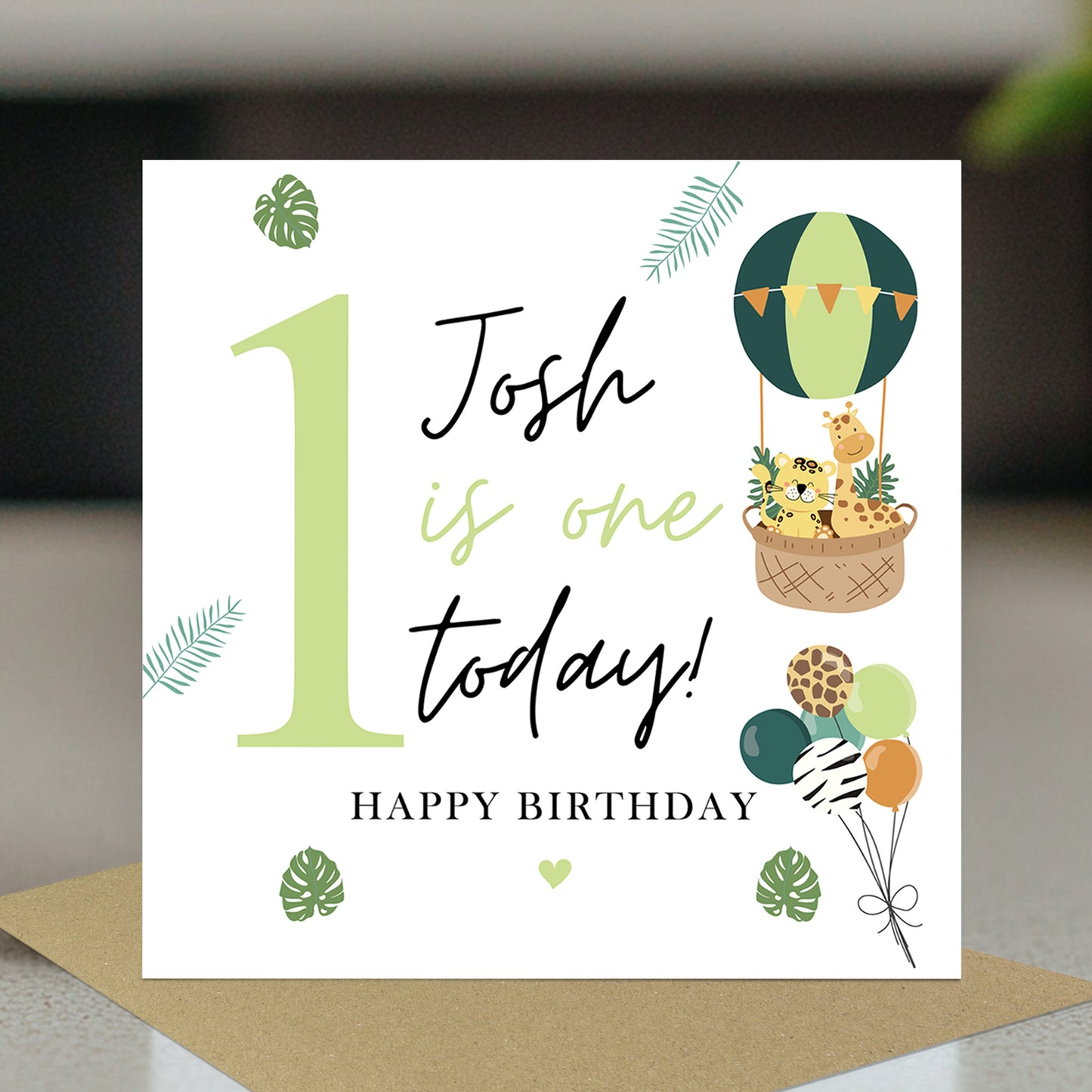 Personalised First Birthday Card For Baby Boy Son Grandson