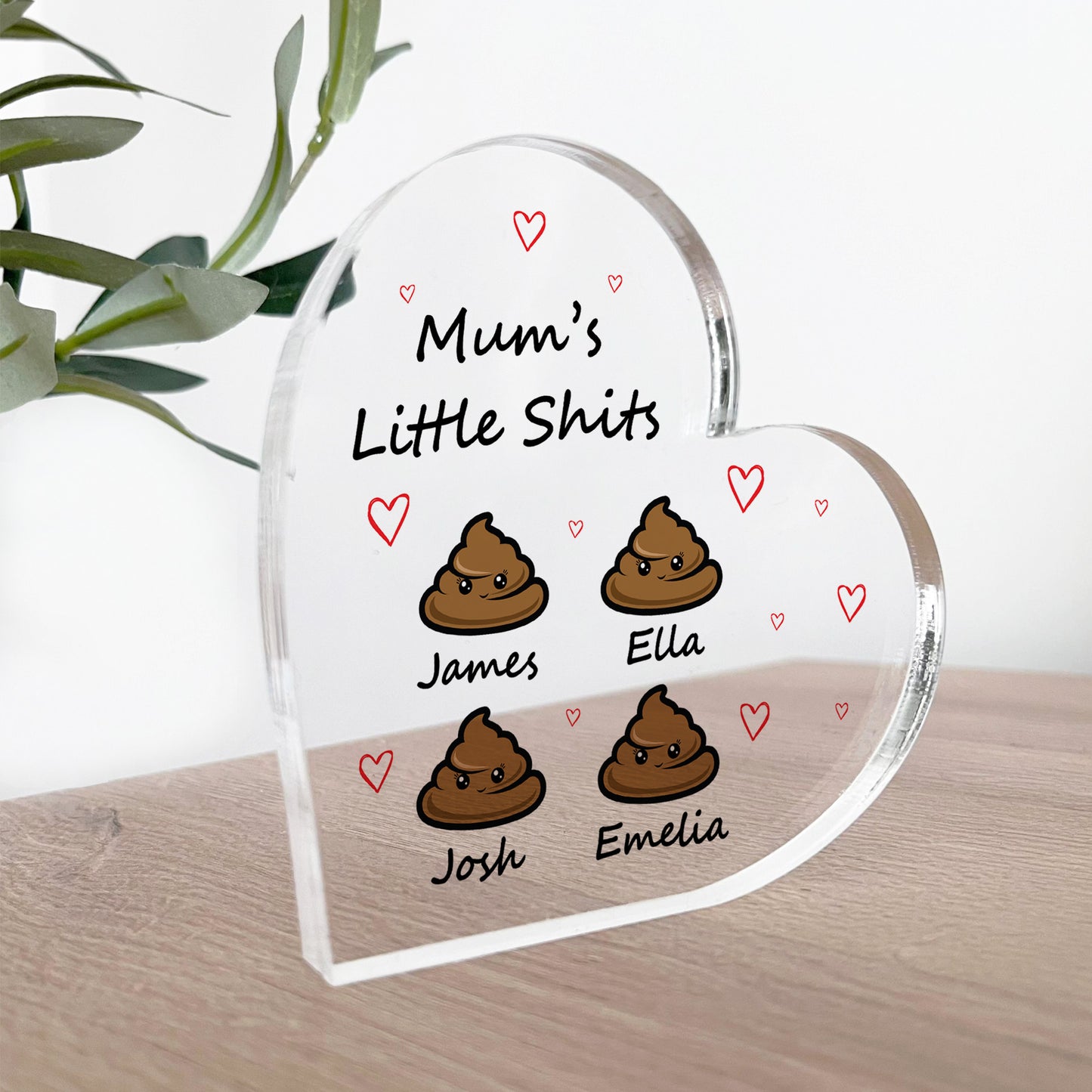 Mum Gift Personalised Birthday Gift For Mum Acrylic Heart Funny