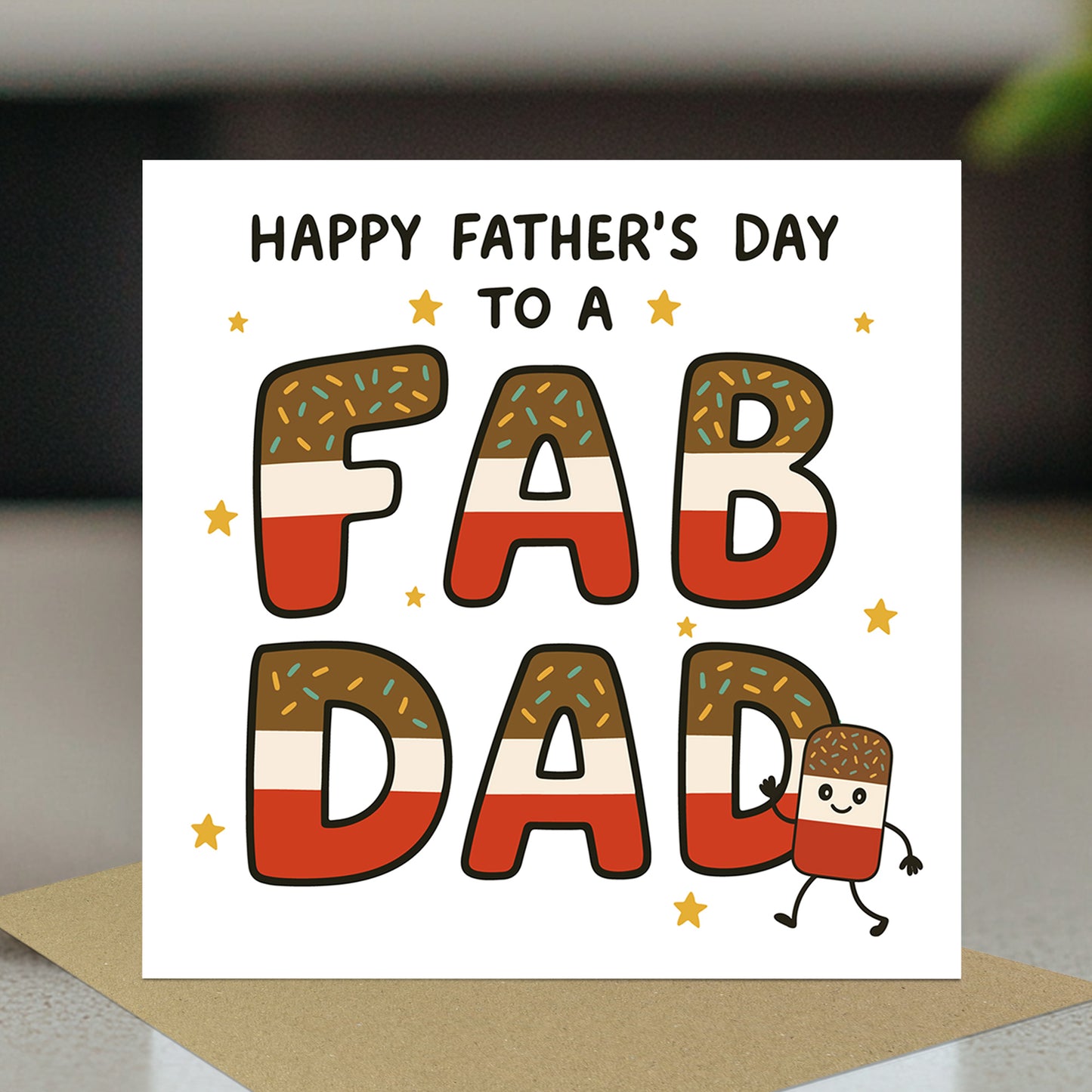 Happy Fathers Day Card For Dad FAB DAD CARD From Son Daughter