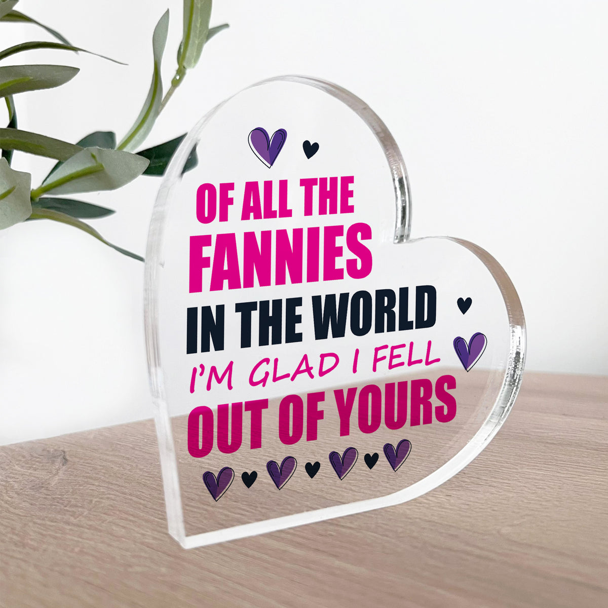 Funny Gift For Mum For Christmas Birthday Acrylic Heart Plaque
