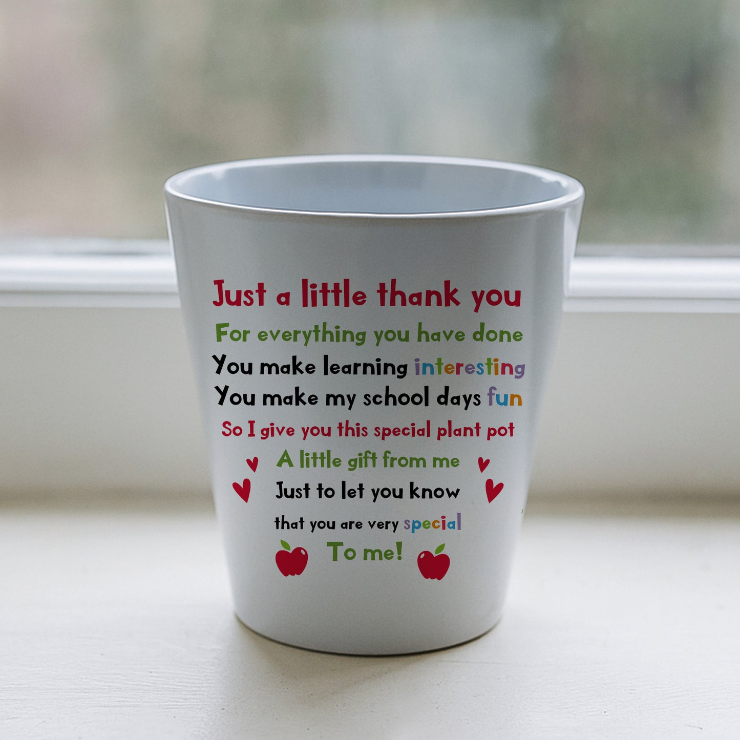 THANK YOU GIFT For Teacher Plant Pot 10cm x 9cm Gift For Teacher