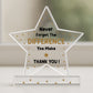 Thank You Gifts Never Forget the Difference You Make Plaque