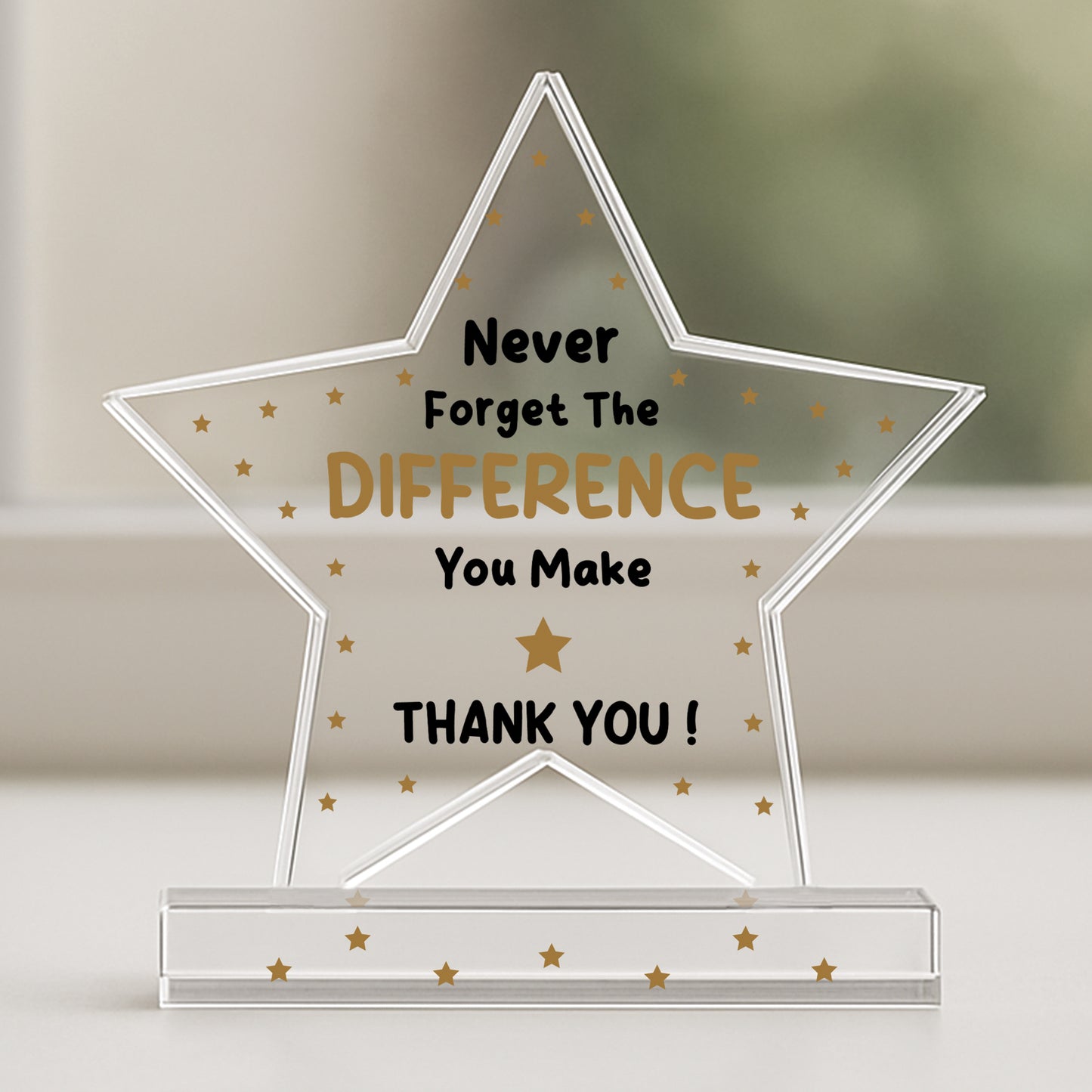 Thank You Gifts Never Forget the Difference You Make Plaque