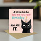 Funny Birthday Card Happy Birthday for Friends Funny Cat Card