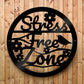 Garden Sign Stress Free Zone Outdoor Garden Shed 35x35cm