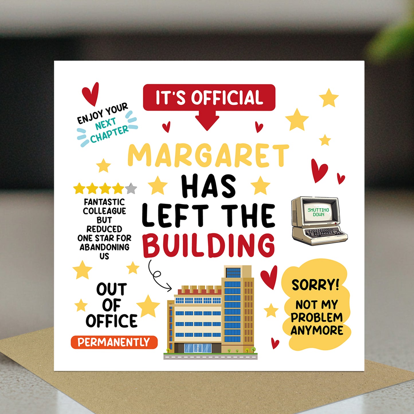 Funny New Job Card For Colleague Co Worker Personalised Card