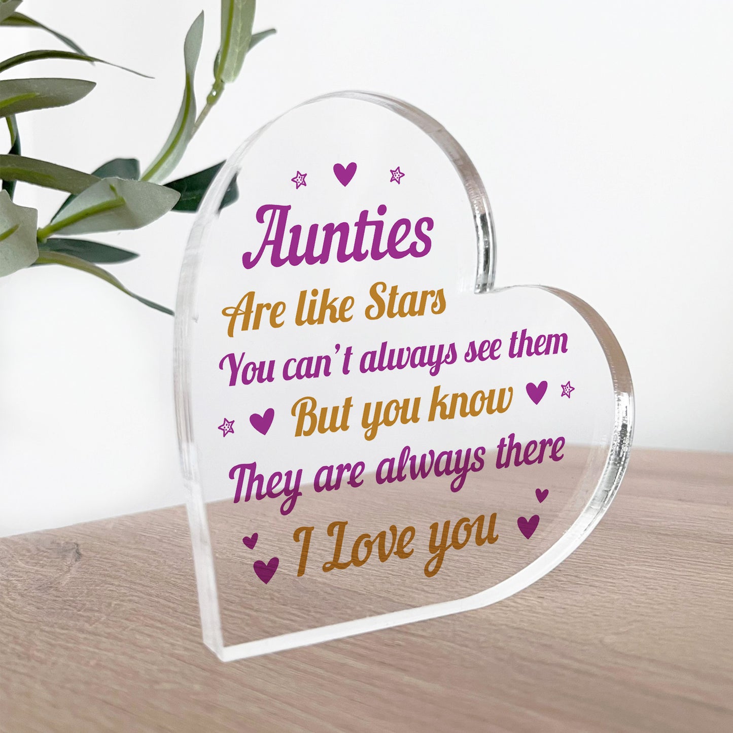 Auntie Plaque Aunties Are Like Stars Thank You Gift For Her