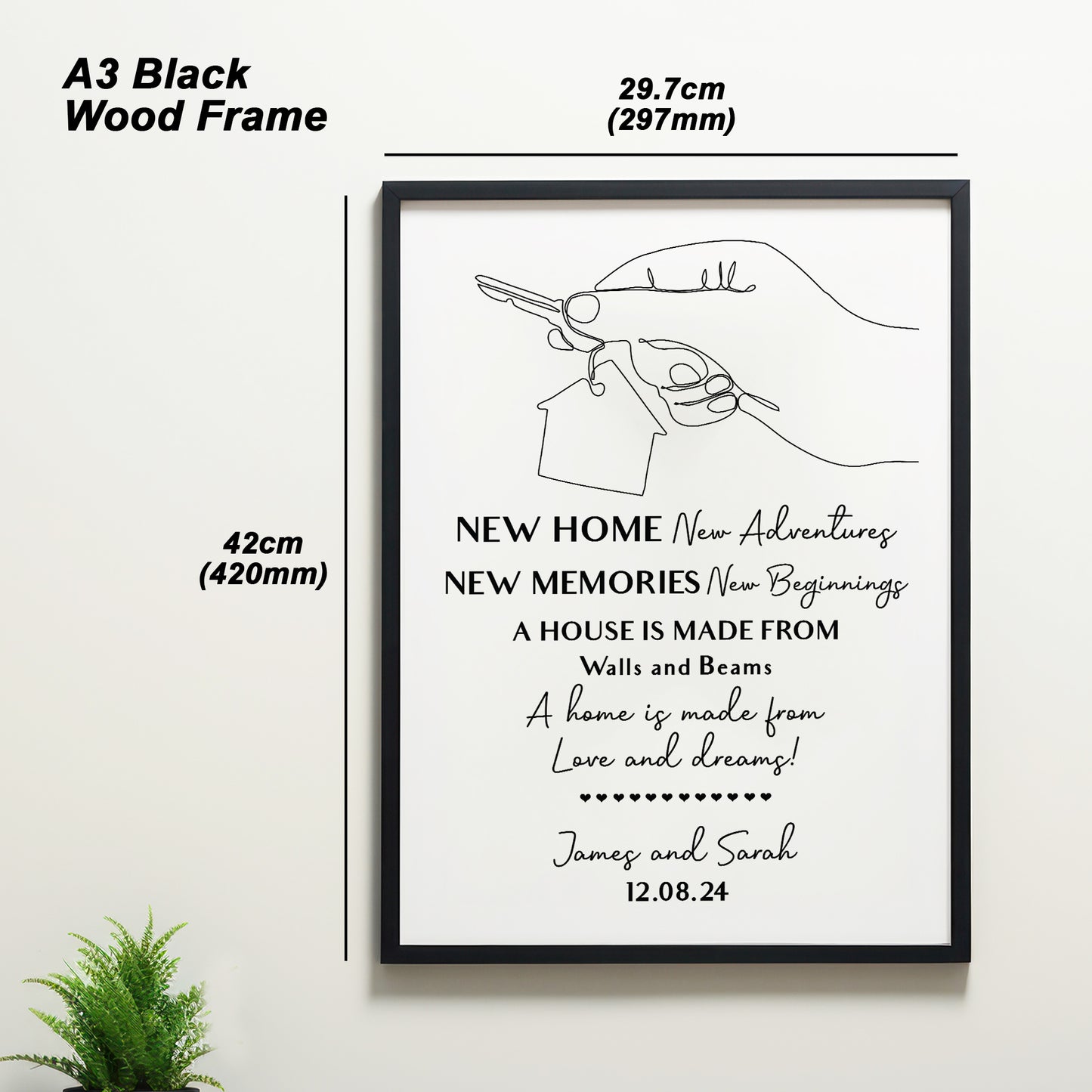 Personalised New Home New Adventures Memories Housewarming Gift