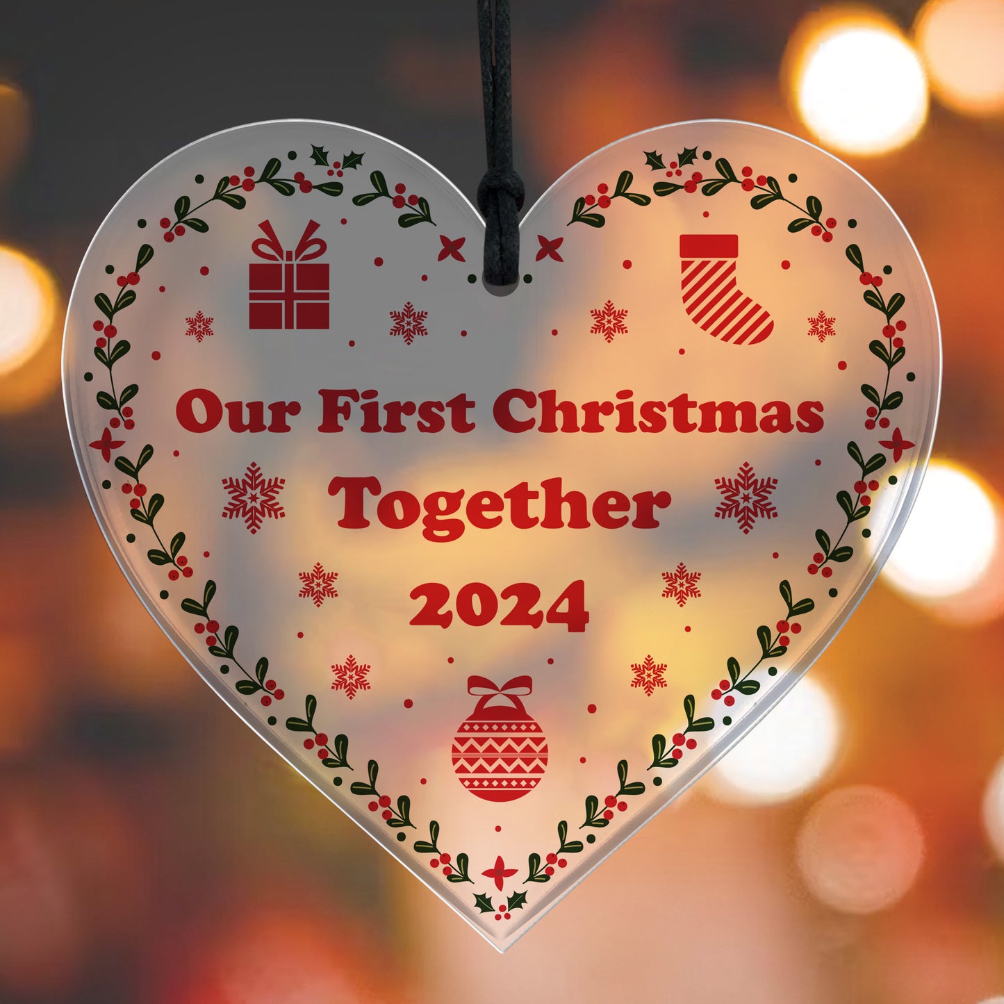 Personalised First Christmas Together Bauble 1st Christmas