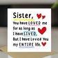 Birthday Card For Sister With Kraft Envelope Thank You Card