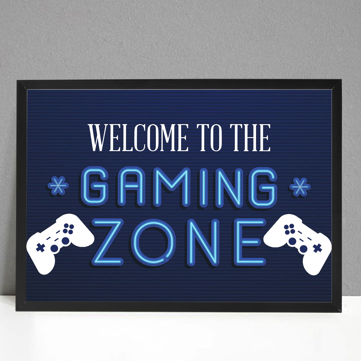 GAMING ZONE Framed Wall Art For Boys Bedroom Games Room