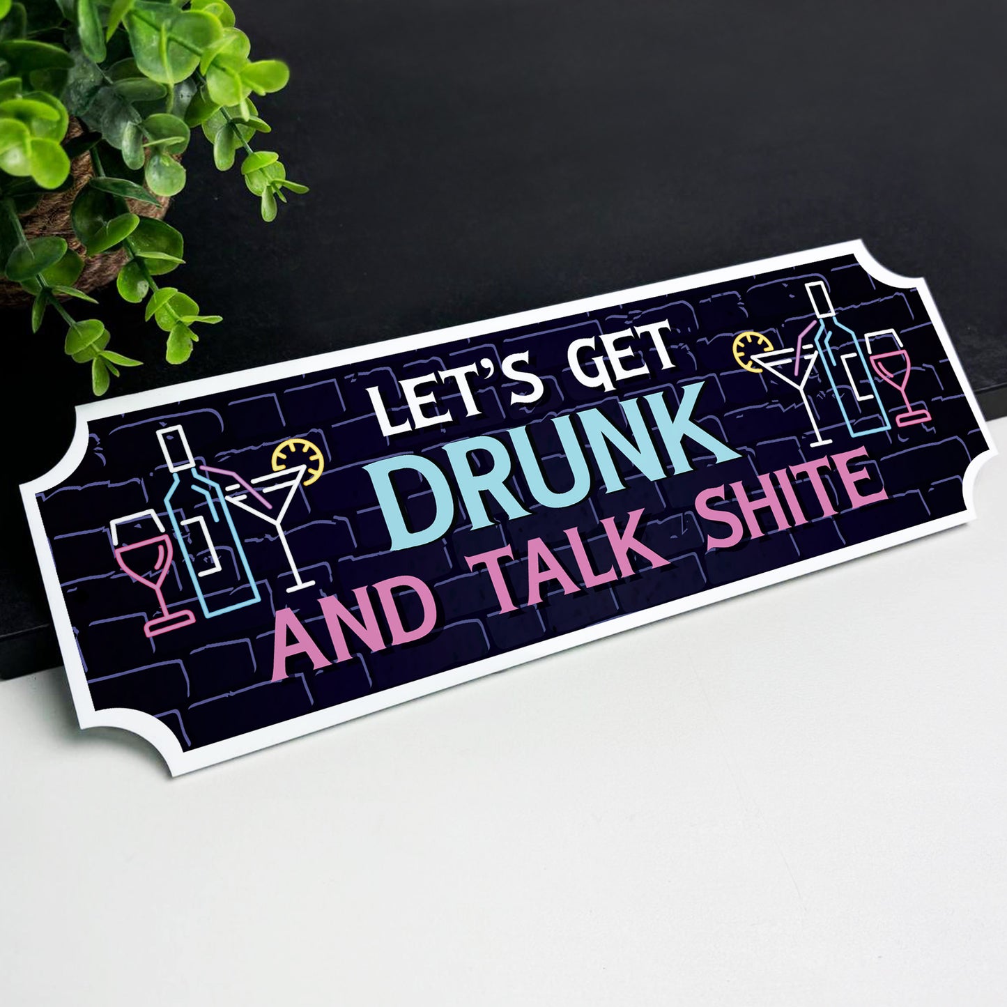 FUNNY Home Bar Sign For Garage Man Cave Shed Sign Neon Effect