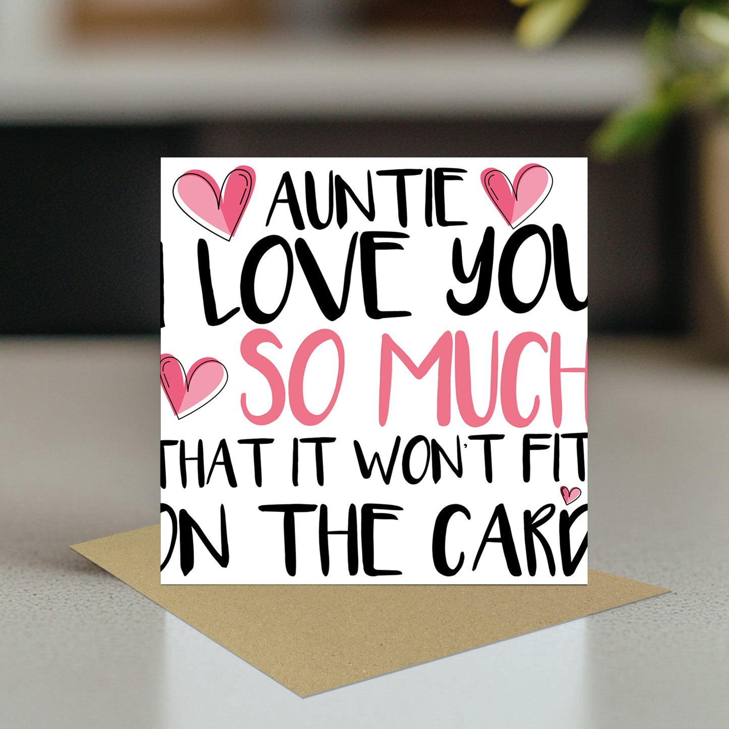 Card For Auntie Birthday With Envelope Thank You Card For Auntie