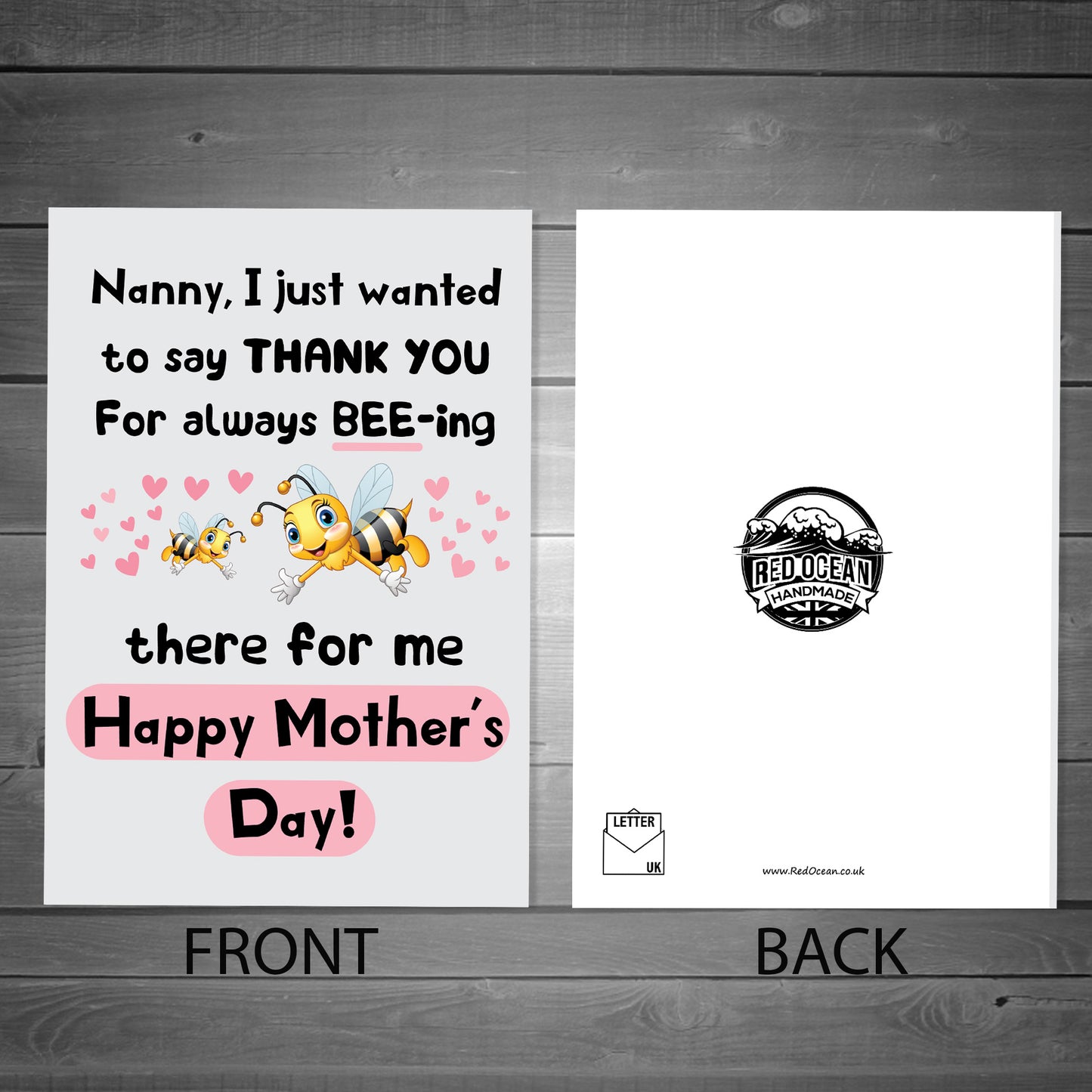 Thank You Card For Nan On Mothers Day Card For Nan Card For Her