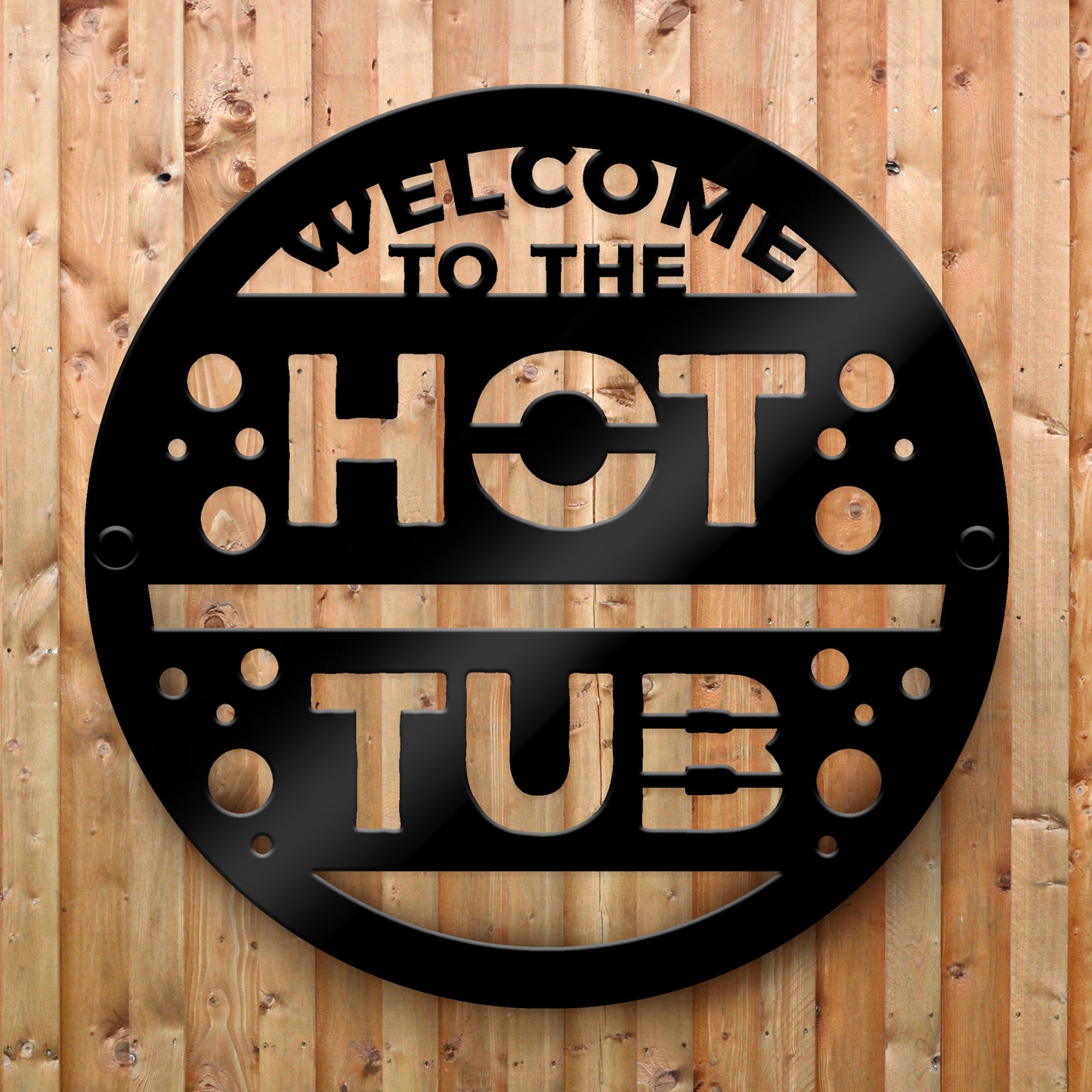 Hot Tub Welcome Sign For Garden Outside Hot Tub Decor 23x23cm