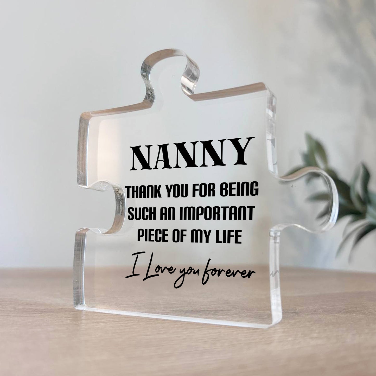 NANNY GIFT For Birthday Christmas Acrylic Puzzle Piece Thank You
