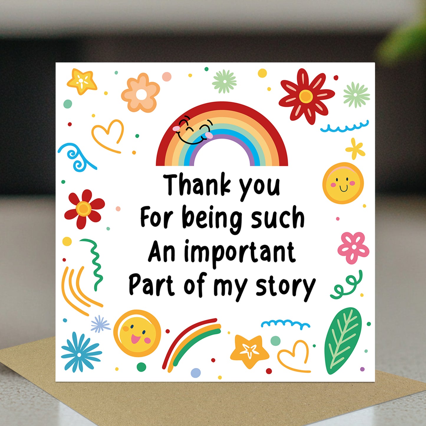 Teacher Thank You Card End of School Term Appreciation Card