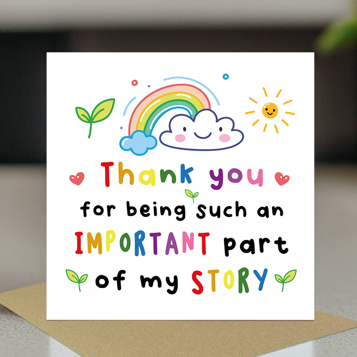 Thank You Cards for Teacher Important Part Of My Story