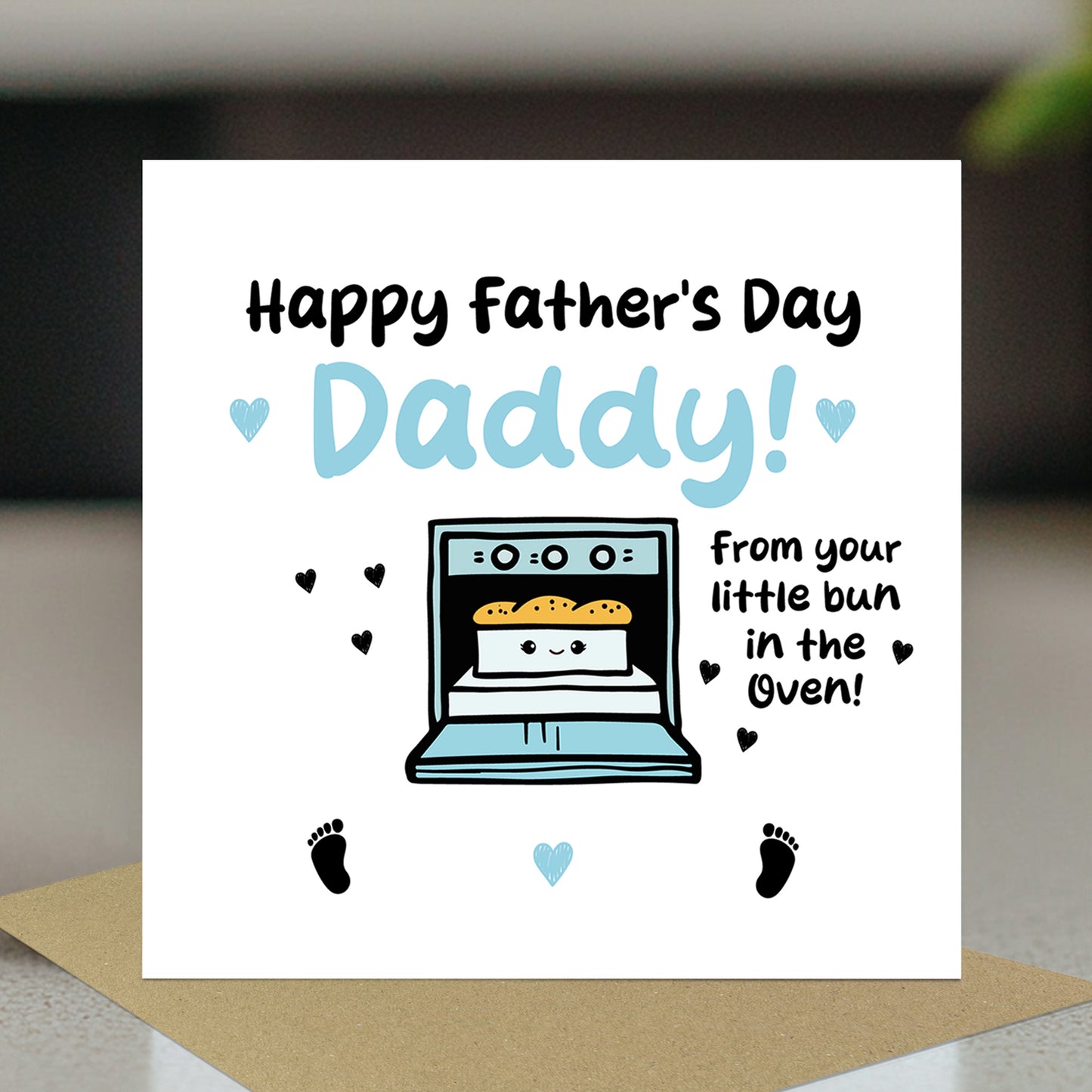 Happy 1st Fathers Day Card From Baby Bump The Bun In The Oven