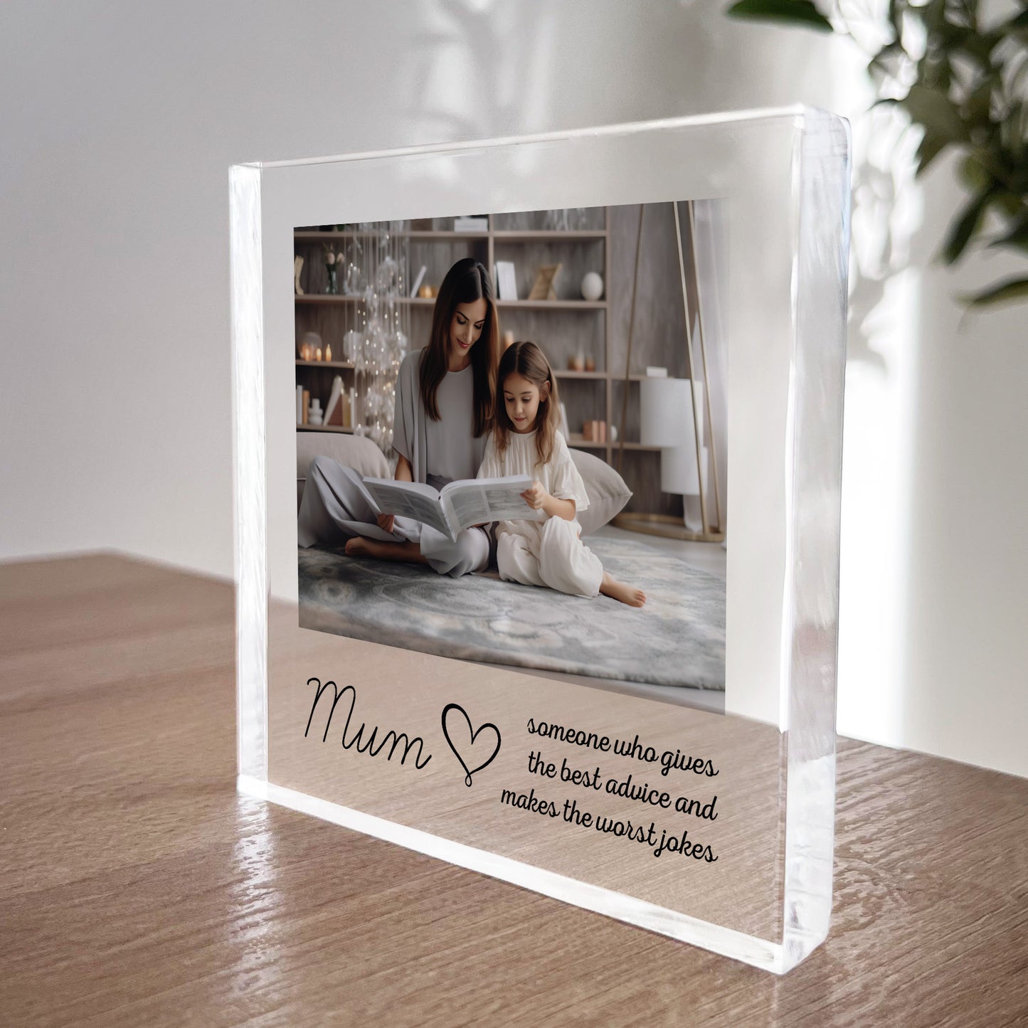 Personalised Gift For Mum Photo Block Birthday Gift For Mum