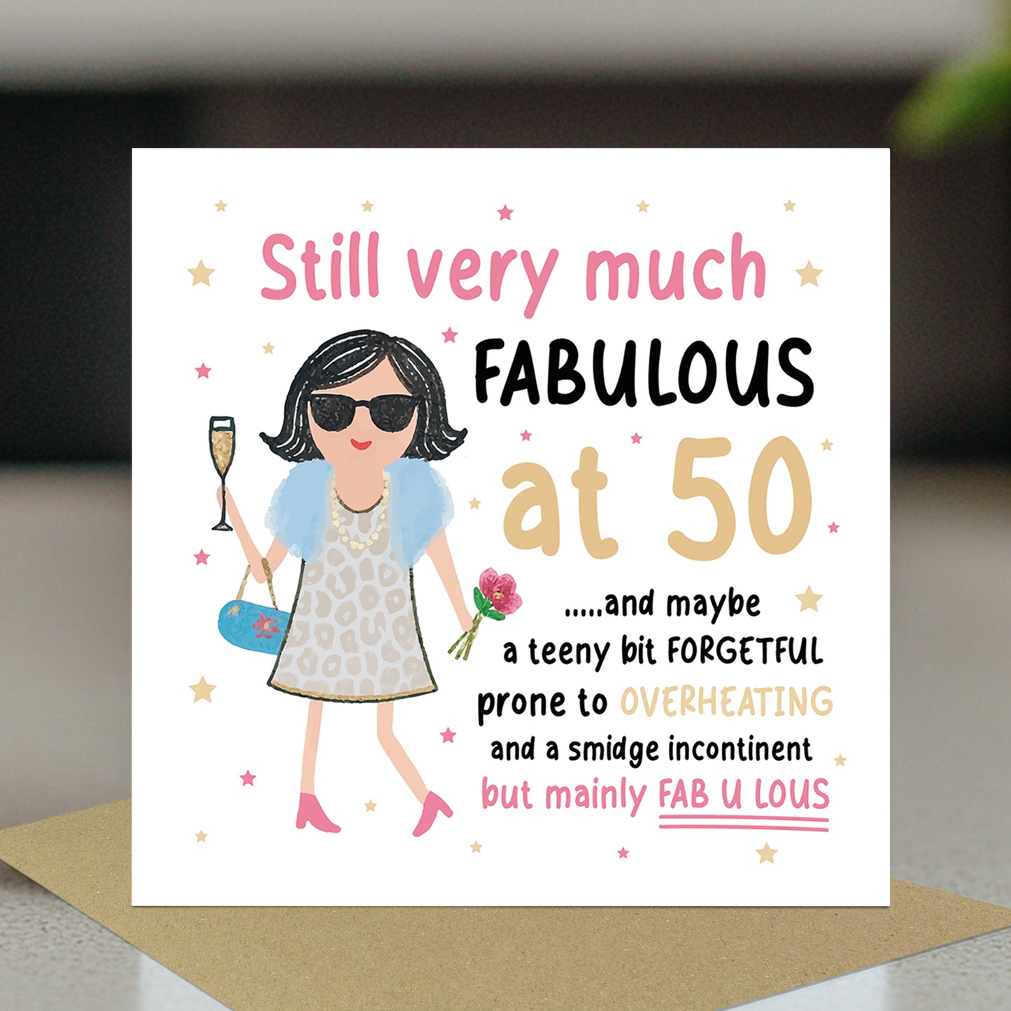 50th Birthday Card For Friend Mum Nan Auntie FABULOUS AT 50 Card