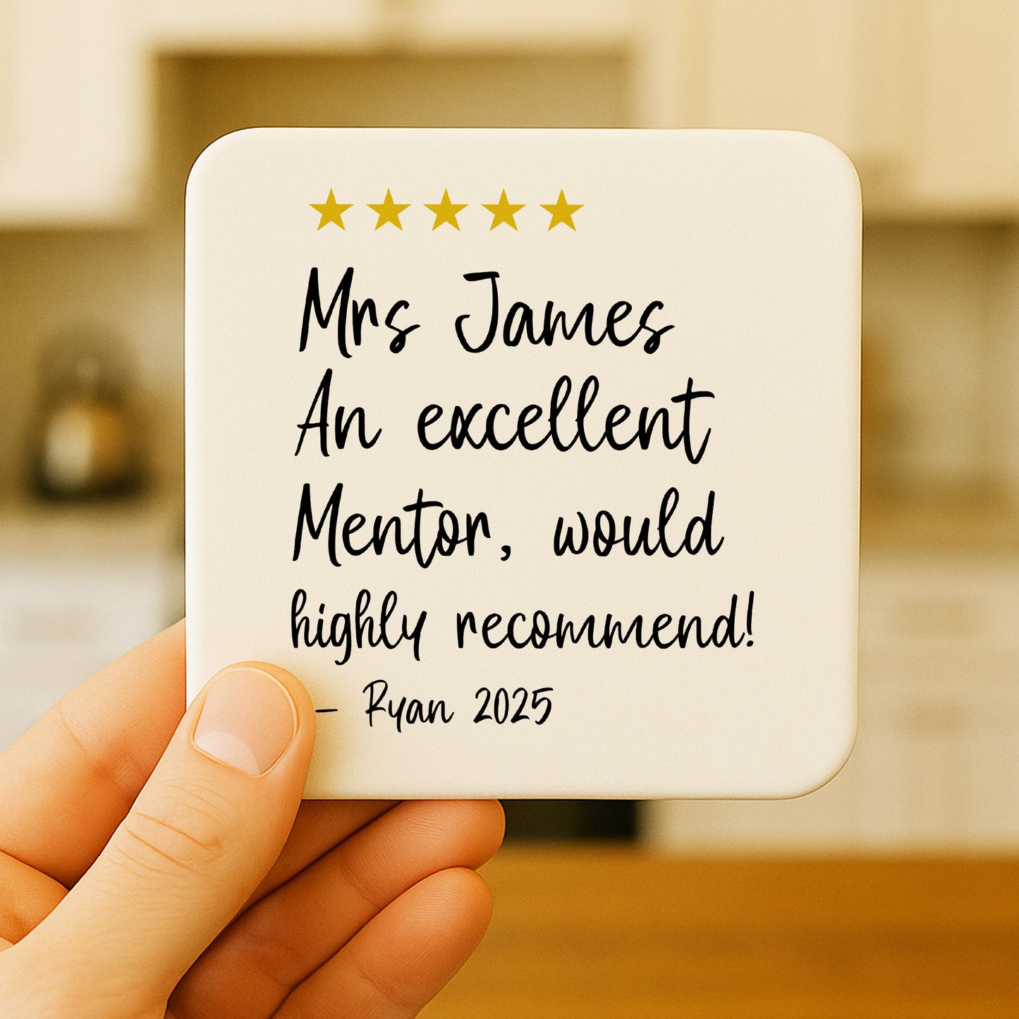 Personalised Excellent Mentor Coaster Appreciation Gift