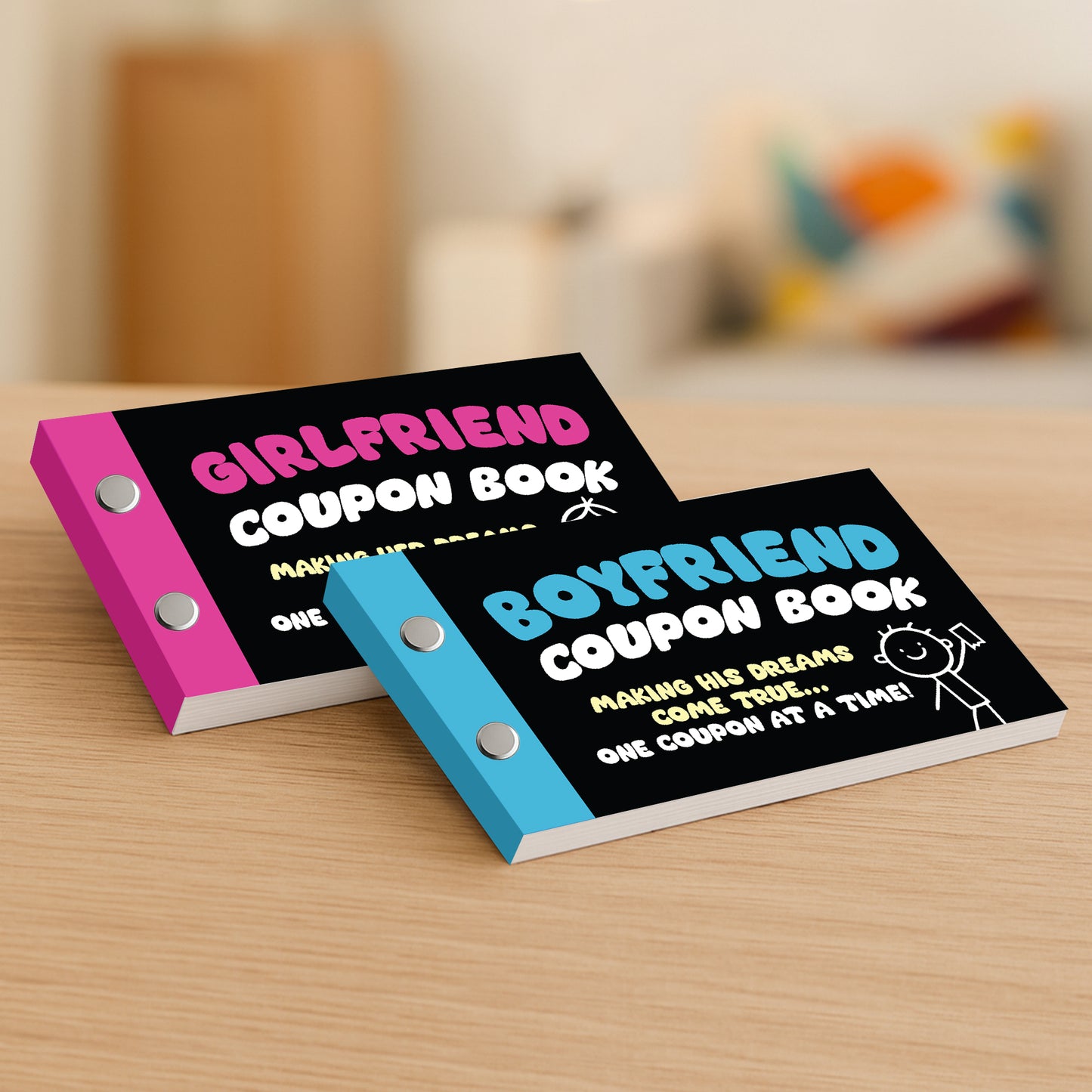 Couples Coupon Book Bundle of 2 For Boyfriend and Girlfriend