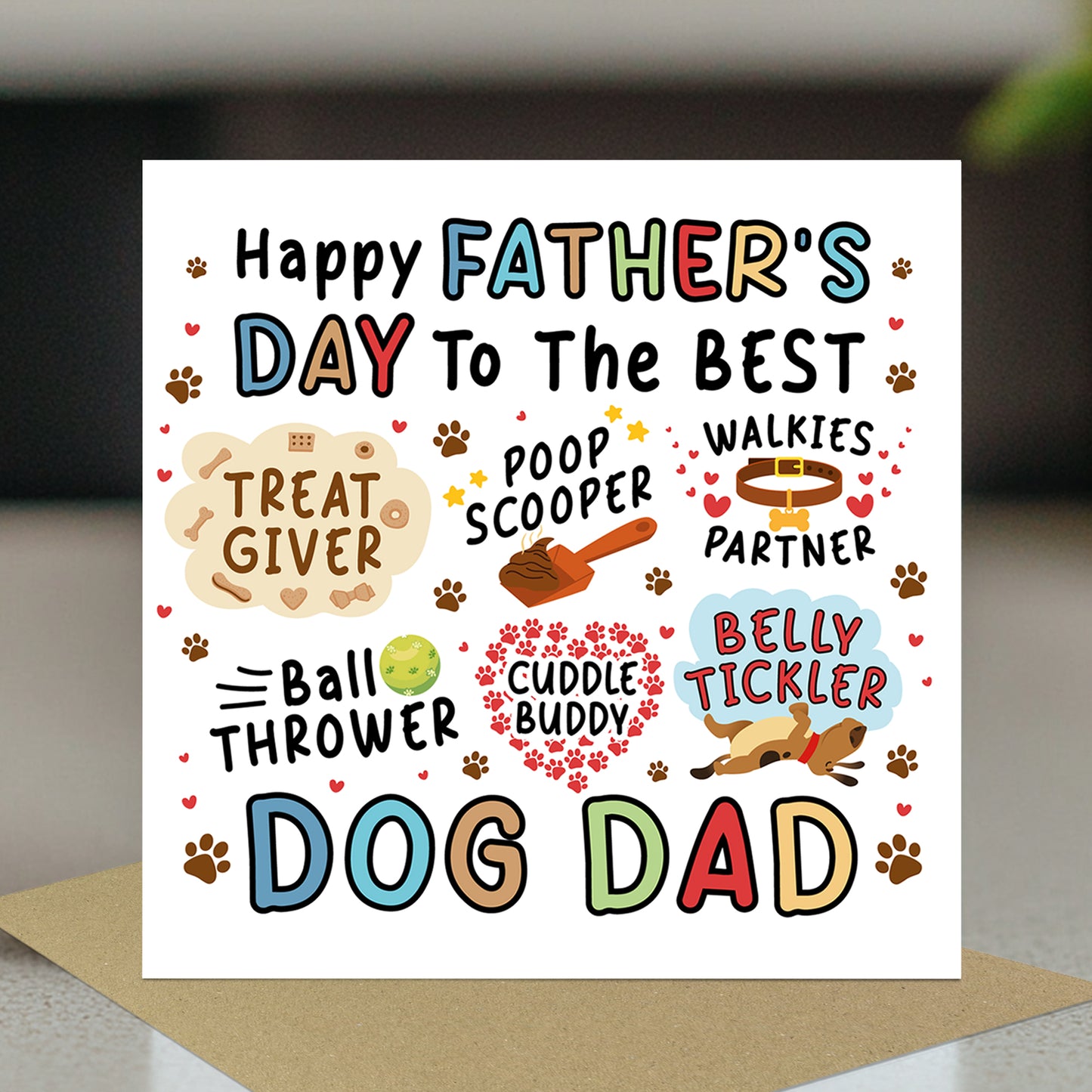 Happy Fathers Day Card From The Dog Fathers Day Card For Dad