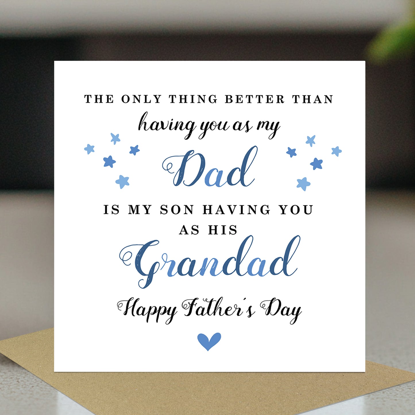 Fathers Day Card For Dad and Grandad Happy Father's Day Card